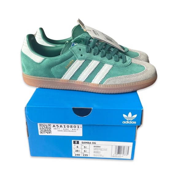 Adidas Samba OG Collegiate Green Gum Grey Toe - (US Men’s Size 6/Women’s Size 7) - Picture 2 of 7